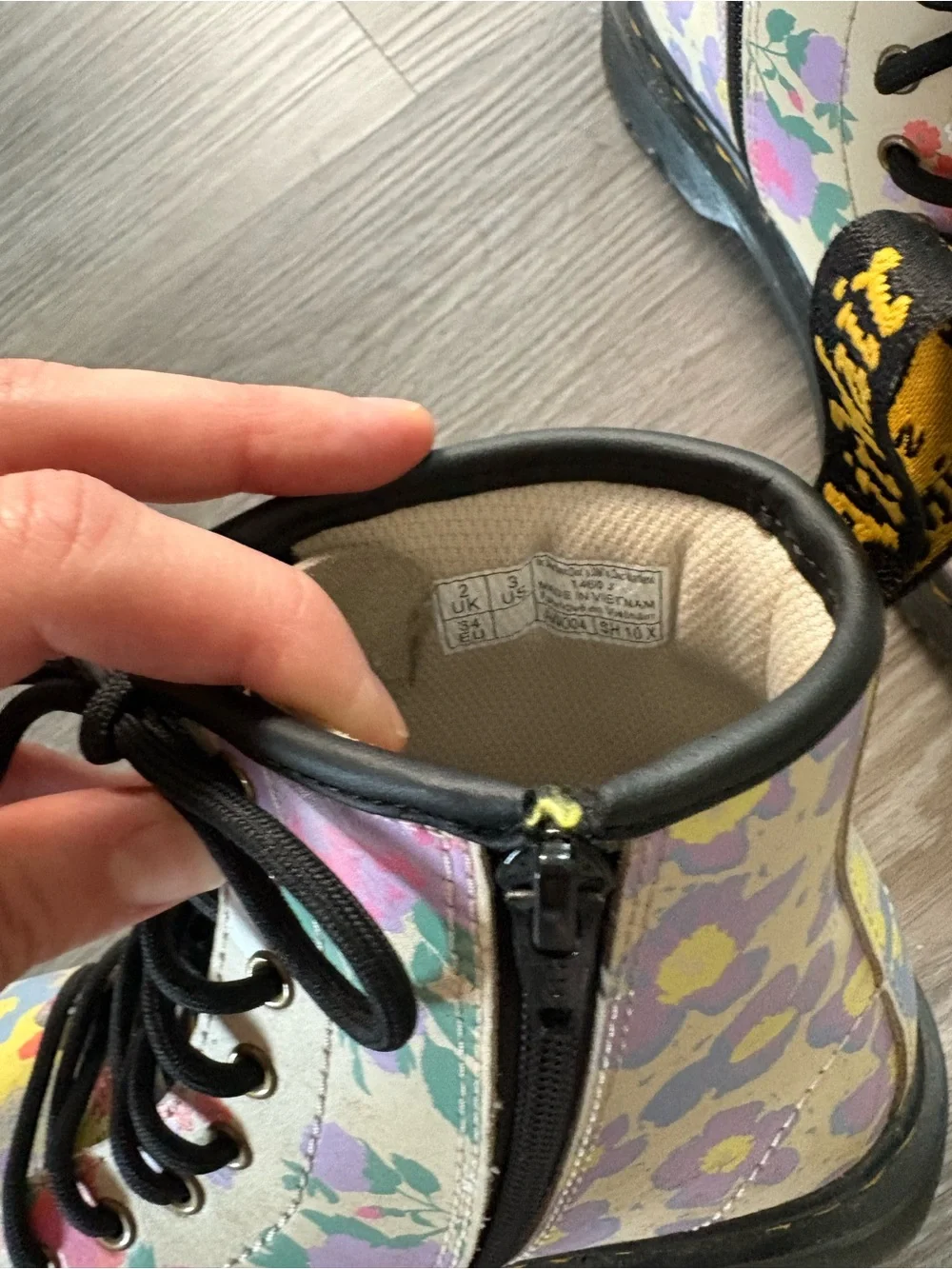 Floral dr martens Combat Boots - Pastel Multi